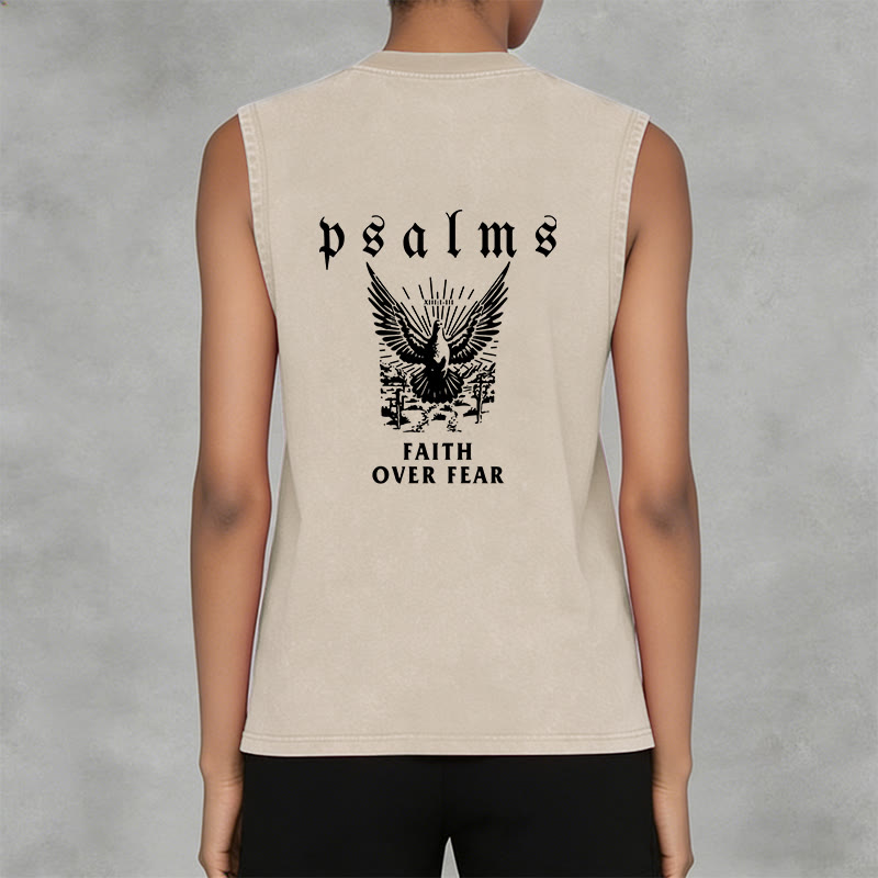 Christianartworkshop Psalmen Glaube statt Angst Glaubensbekenntnis Unisex-Tanktop - image 2