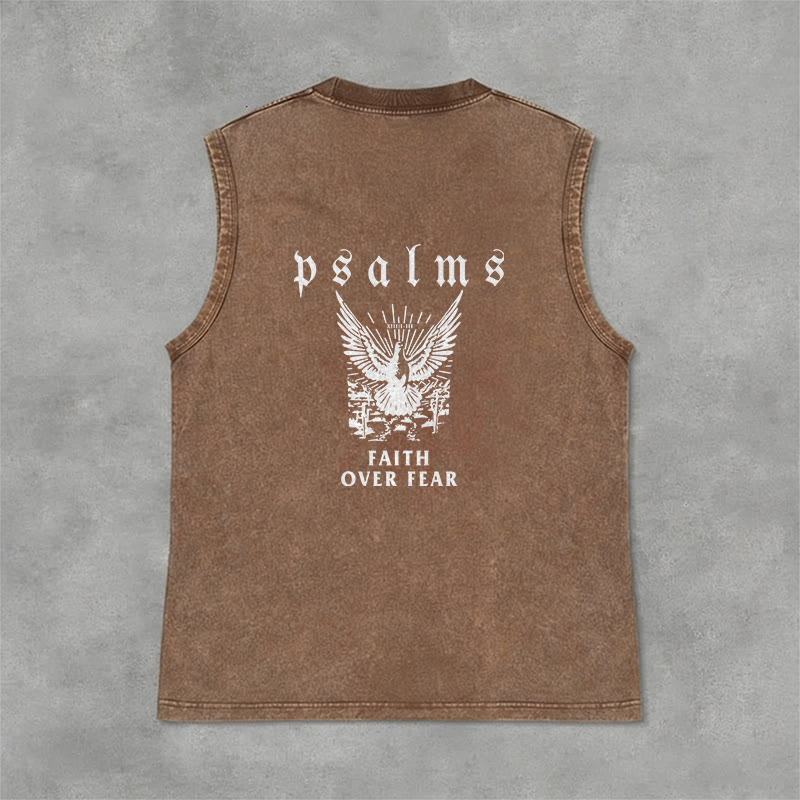 Christianartworkshop Psalmen Glaube statt Angst Glaubensbekenntnis Unisex-Tanktop - Braun - 2XL - image 9