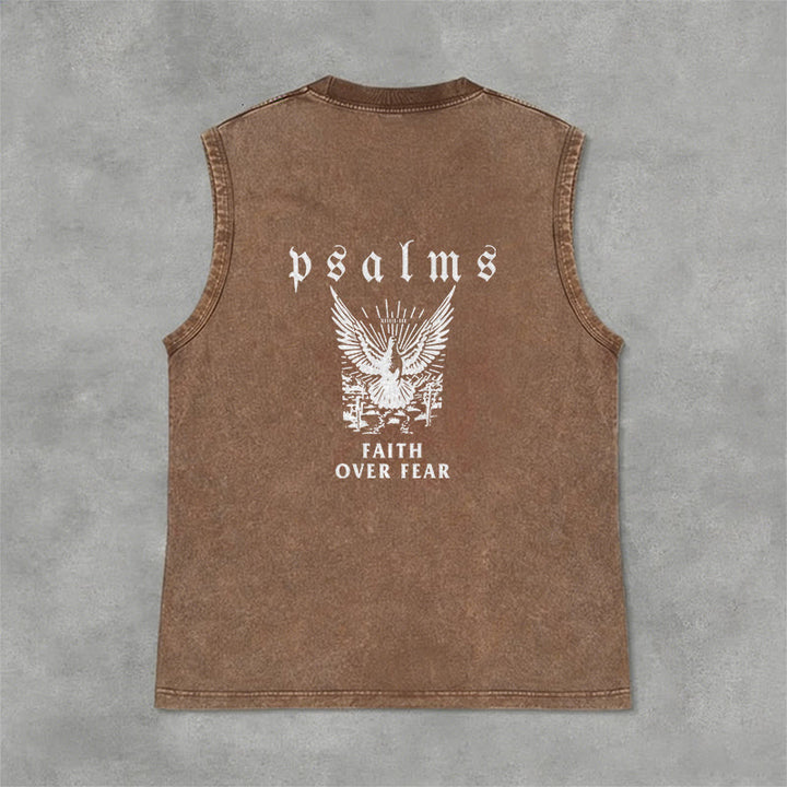 Christianartworkshop Psalmen Glaube statt Angst Glaubensbekenntnis Unisex-Tanktop - Braun - 2XL - image 9