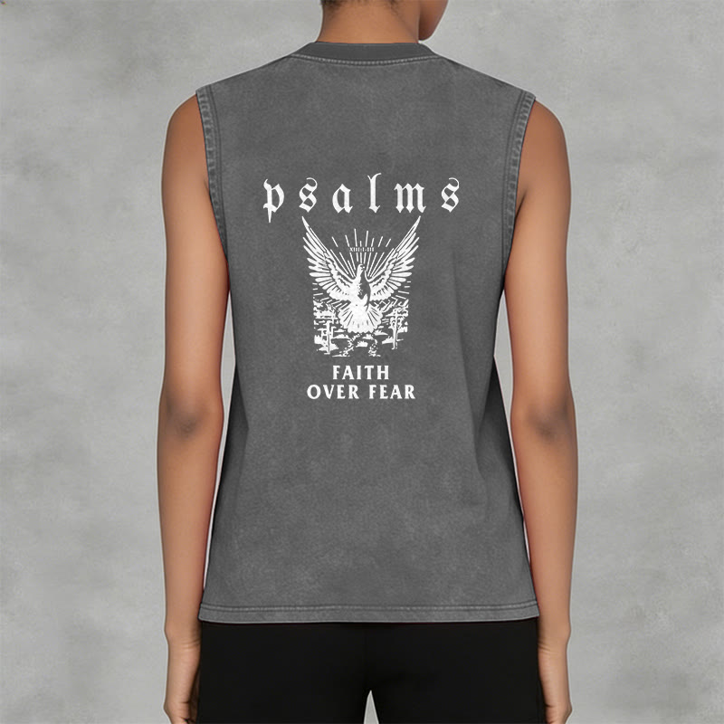 Christianartworkshop Psalmen Glaube statt Angst Glaubensbekenntnis Unisex-Tanktop - image 5