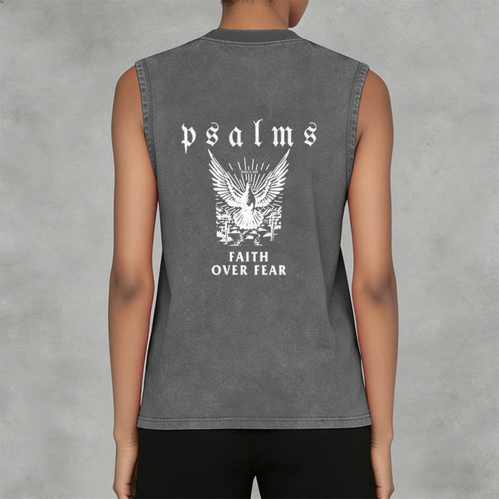 Christianartworkshop Psalmen Glaube statt Angst Glaubensbekenntnis Unisex-Tanktop - image 5
