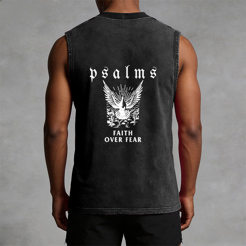 Christianartworkshop Psalmen Glaube statt Angst Glaubensbekenntnis Unisex-Tanktop - image 7