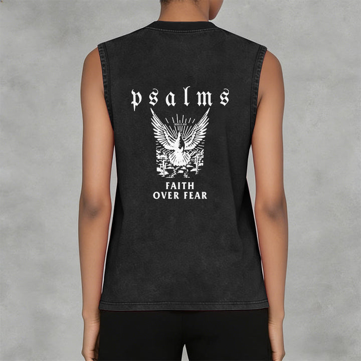 Christianartworkshop Psalmen Glaube statt Angst Glaubensbekenntnis Unisex-Tanktop - image 8