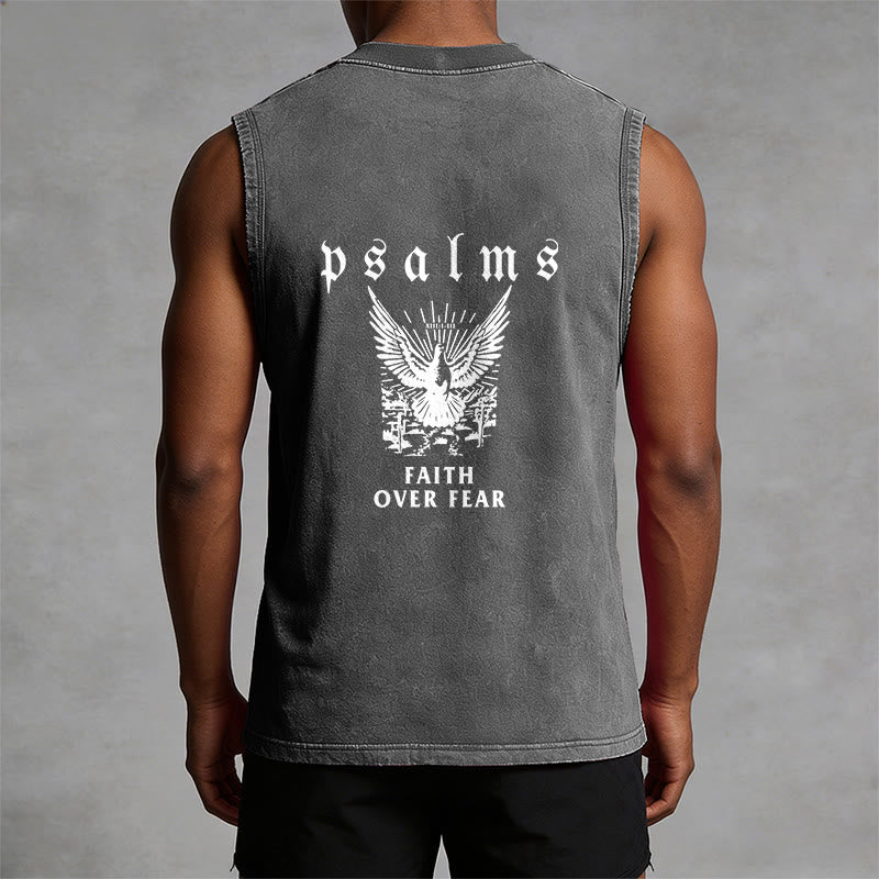 Christianartworkshop Psalmen Glaube statt Angst Glaubensbekenntnis Unisex-Tanktop - image 4