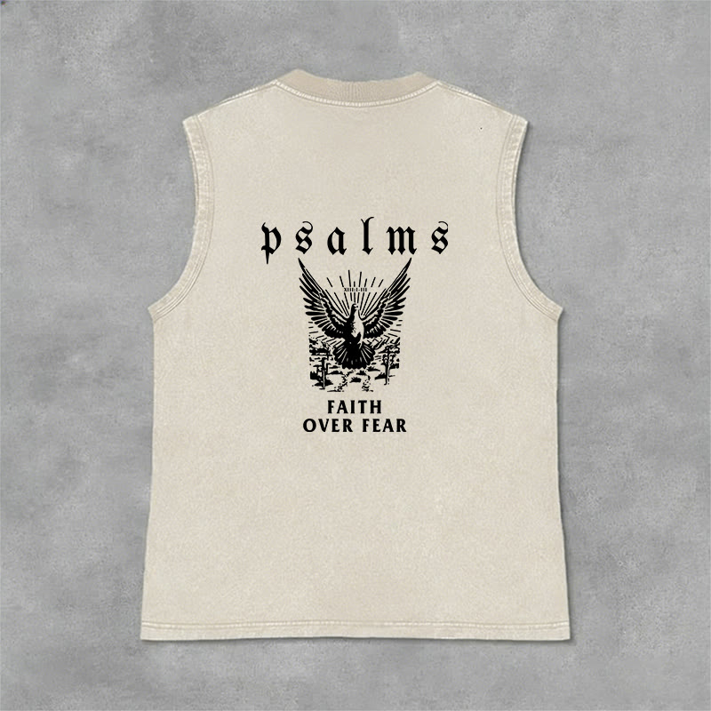 Christianartworkshop Psalmen Glaube statt Angst Glaubensbekenntnis Unisex-Tanktop - Beige - 2XL - image 0