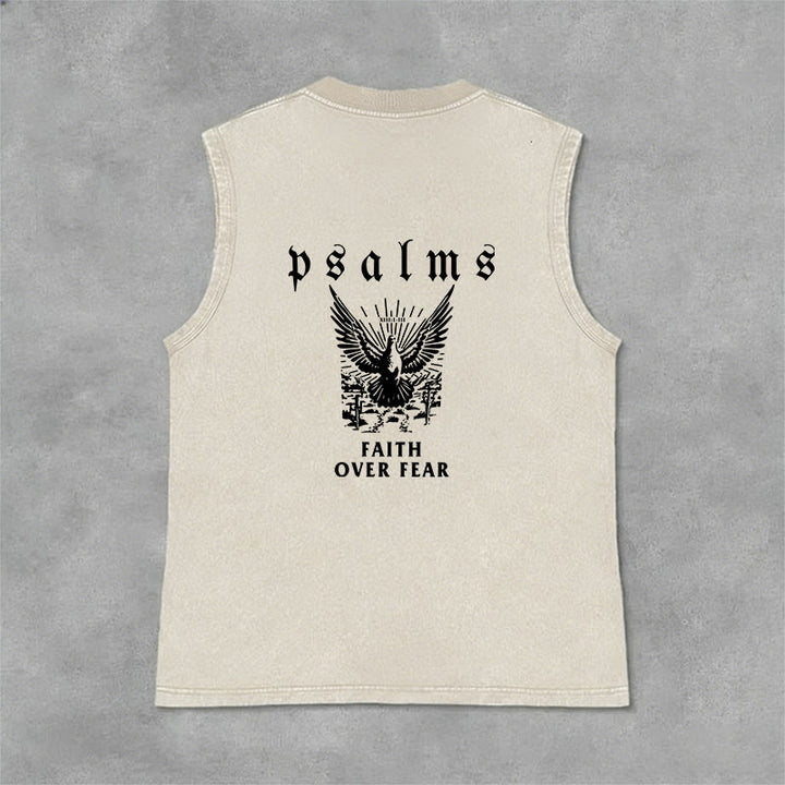 Christianartworkshop Psalmen Glaube statt Angst Glaubensbekenntnis Unisex-Tanktop - Beige - 2XL - image 0