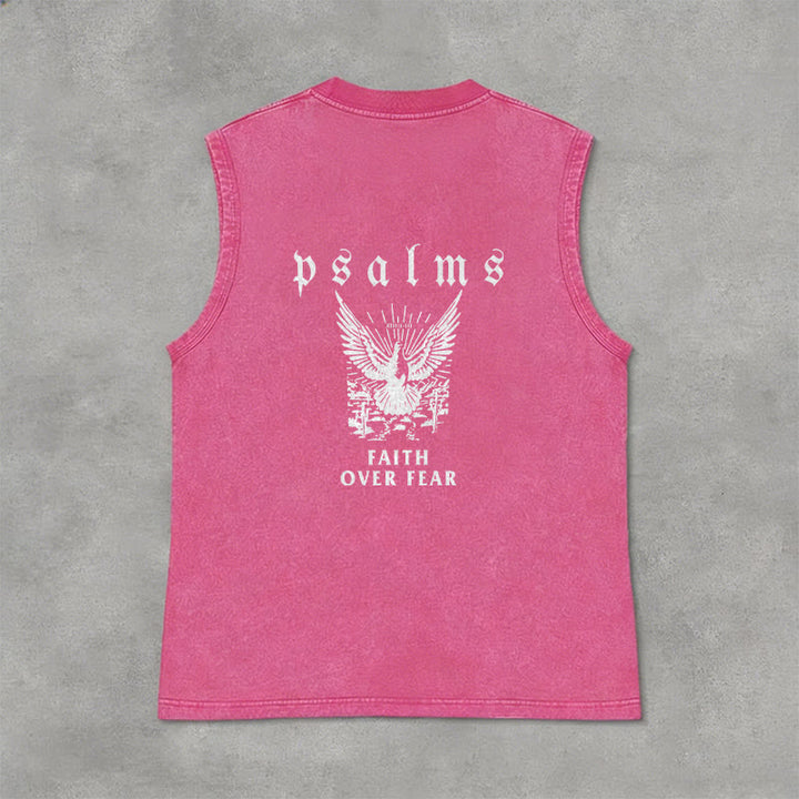 Christianartworkshop Psalmen Glaube statt Angst Glaubensbekenntnis Unisex-Tanktop - Rosa - 2XL - image 12