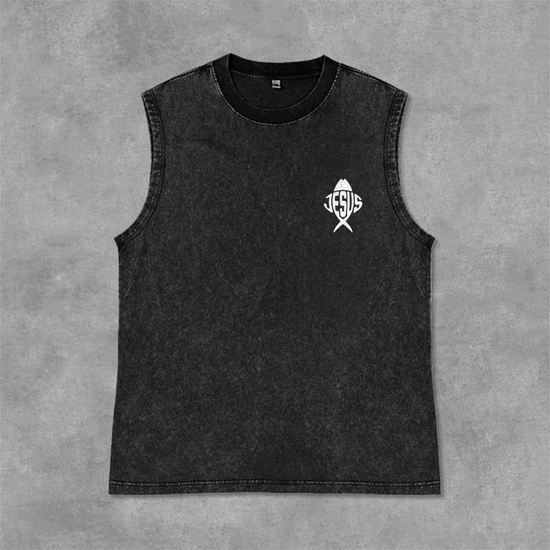 Christianartworkshop Mit Gott ist alles möglich Anchor Unisex-Tanktop (gewaschen) - image 13