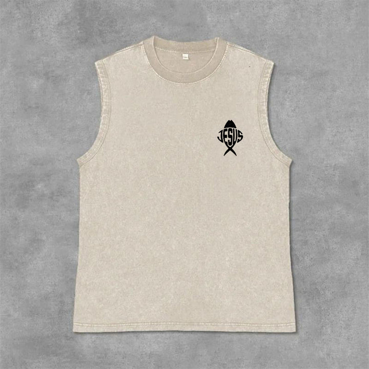 Christianartworkshop Mit Gott ist alles möglich Anchor Unisex-Tanktop (gewaschen) - image 34