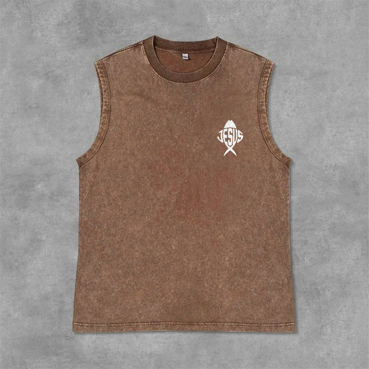 Christianartworkshop Mit Gott ist alles möglich Anchor Unisex-Tanktop (gewaschen) - image 6