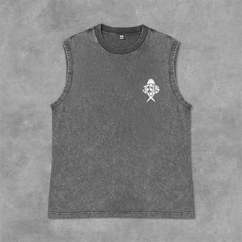 Christianartworkshop Mit Gott ist alles möglich Anchor Unisex-Tanktop (gewaschen) - image 27