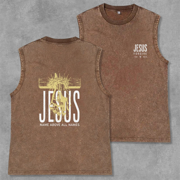Christianartworkshop Unisex-Tanktop mit Aufdruck „Jesus Name Above All Names“ - Braun - 2XL - image 28