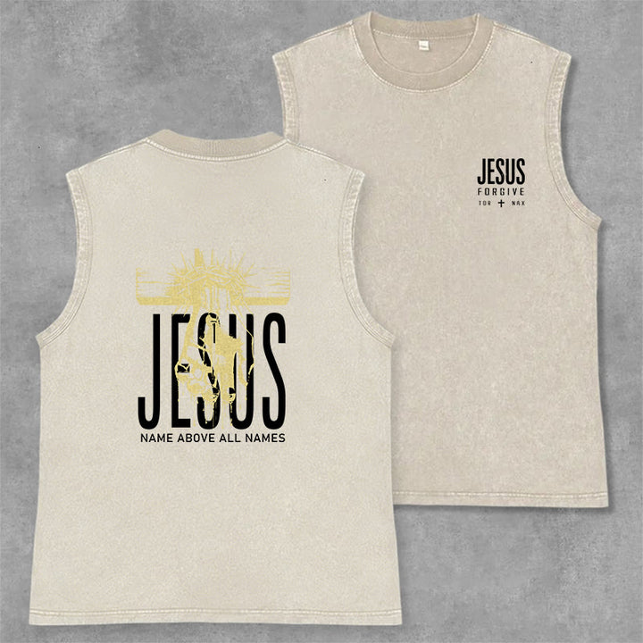 Christianartworkshop Unisex-Tanktop mit Aufdruck „Jesus Name Above All Names“ - Beige - 2XL - image 7