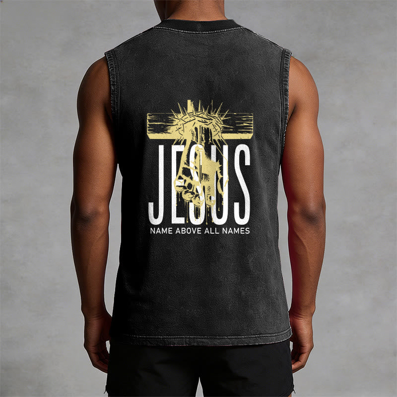 Christianartworkshop Unisex-Tanktop mit Aufdruck „Jesus Name Above All Names“ - image 1