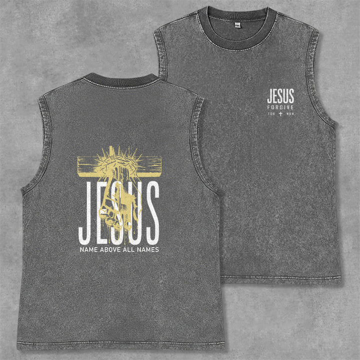 Christianartworkshop Unisex-Tanktop mit Aufdruck „Jesus Name Above All Names“ - Grau - 2XL - image 14