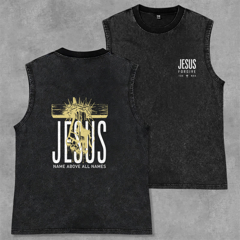 Christianartworkshop Unisex-Tanktop mit Aufdruck „Jesus Name Above All Names“ - Schwarz - 2XL - image 0