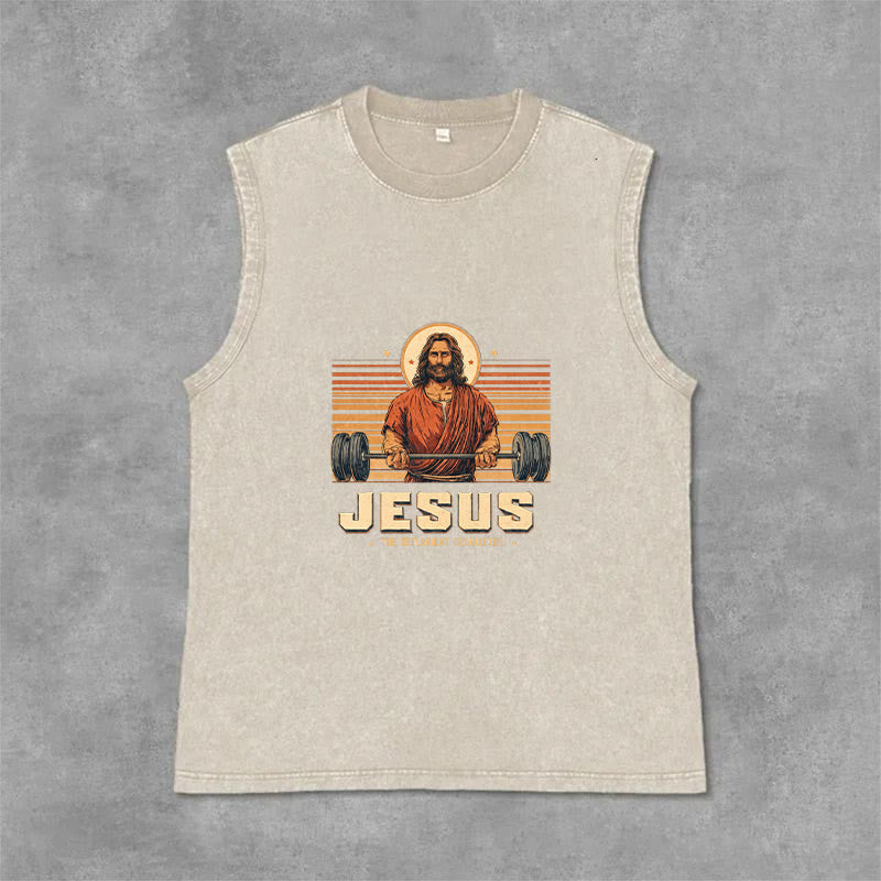 Christianartworkshop Jesus Deadlifter Glaubensbekenntnis Unisex-Tanktop - Beige - 2XL - image 6