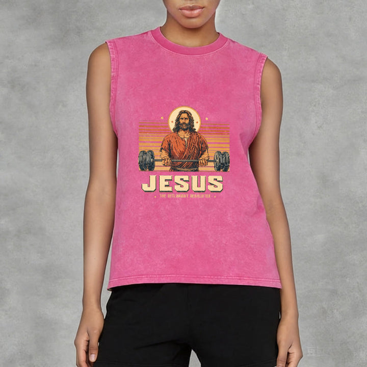 Christianartworkshop Jesus Deadlifter Glaubensbekenntnis Unisex-Tanktop - image 11