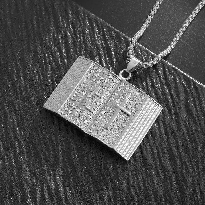 Christianartworkshop: Bibelförmige Kreuzanhänger-Halskette: Symbol des Glaubens und der göttlichen Weisheit - image 5