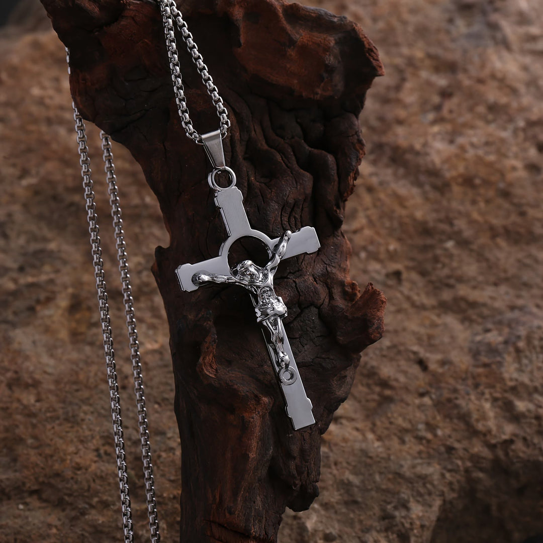 Christianartworkshop Halskette mit poliertem Metallkreuz: Tragbares Zeichen göttlicher Gnade und göttlichen Schutzes - Schwarz - image 3