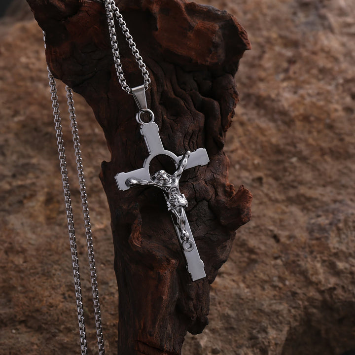 Christianartworkshop Halskette mit poliertem Metallkreuz: Tragbares Zeichen göttlicher Gnade und göttlichen Schutzes - Schwarz - image 3
