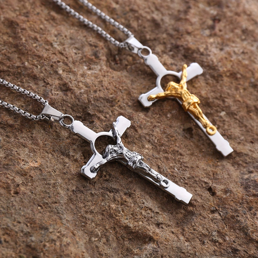 Christianartworkshop Halskette mit poliertem Metallkreuz: Tragbares Zeichen göttlicher Gnade und göttlichen Schutzes - image 0