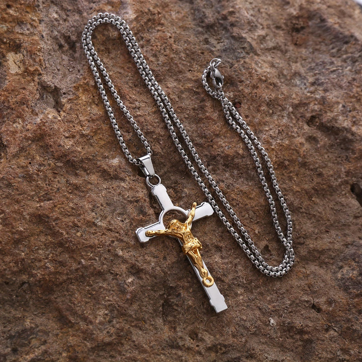 Christianartworkshop Halskette mit poliertem Metallkreuz: Tragbares Zeichen göttlicher Gnade und göttlichen Schutzes - Golden - image 1