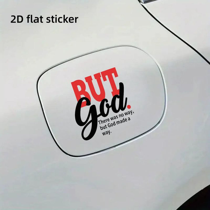 Wetterfester Autoaufkleber „ABER GOTT“ von Christianartworkshop : Zeitlose Botschaft der Hoffnung - image 2