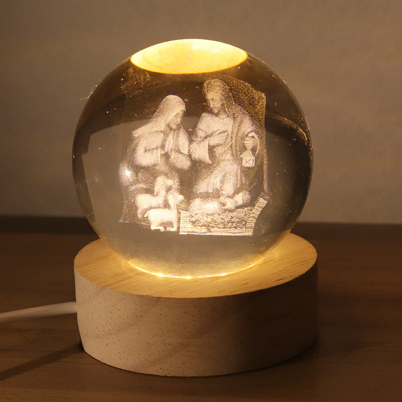 Christianartworkshop Leuchtende, heilige Bildsprache Kristallkugel: Symbol des göttlichen Lichts und der Gnade - C - 8 cm Kugel - image 2