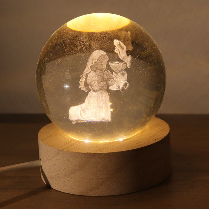 Christianartworkshop Leuchtende, heilige Bildsprache Kristallkugel: Symbol des göttlichen Lichts und der Gnade - F - 8 cm Kugel - image 5