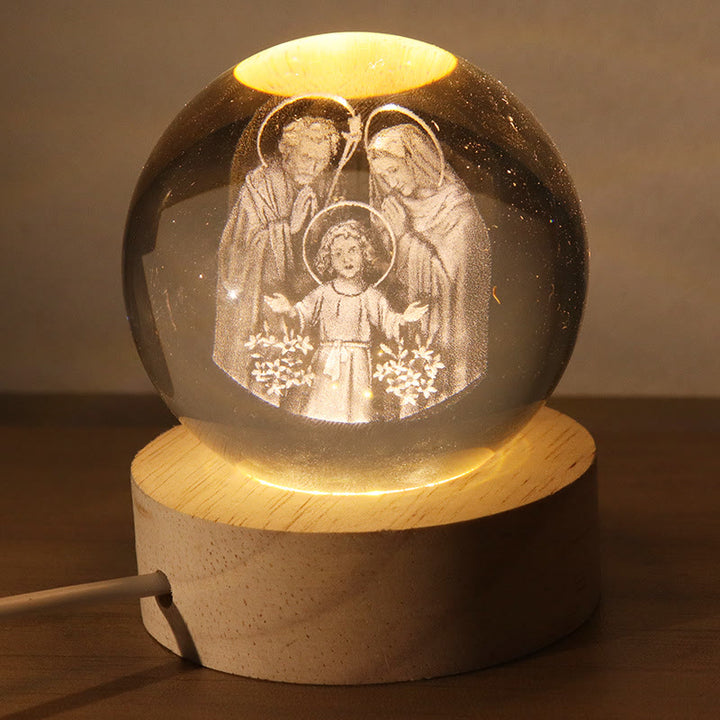 Christianartworkshop Leuchtende, heilige Bildsprache Kristallkugel: Symbol des göttlichen Lichts und der Gnade - G - 8 cm Kugel - image 6