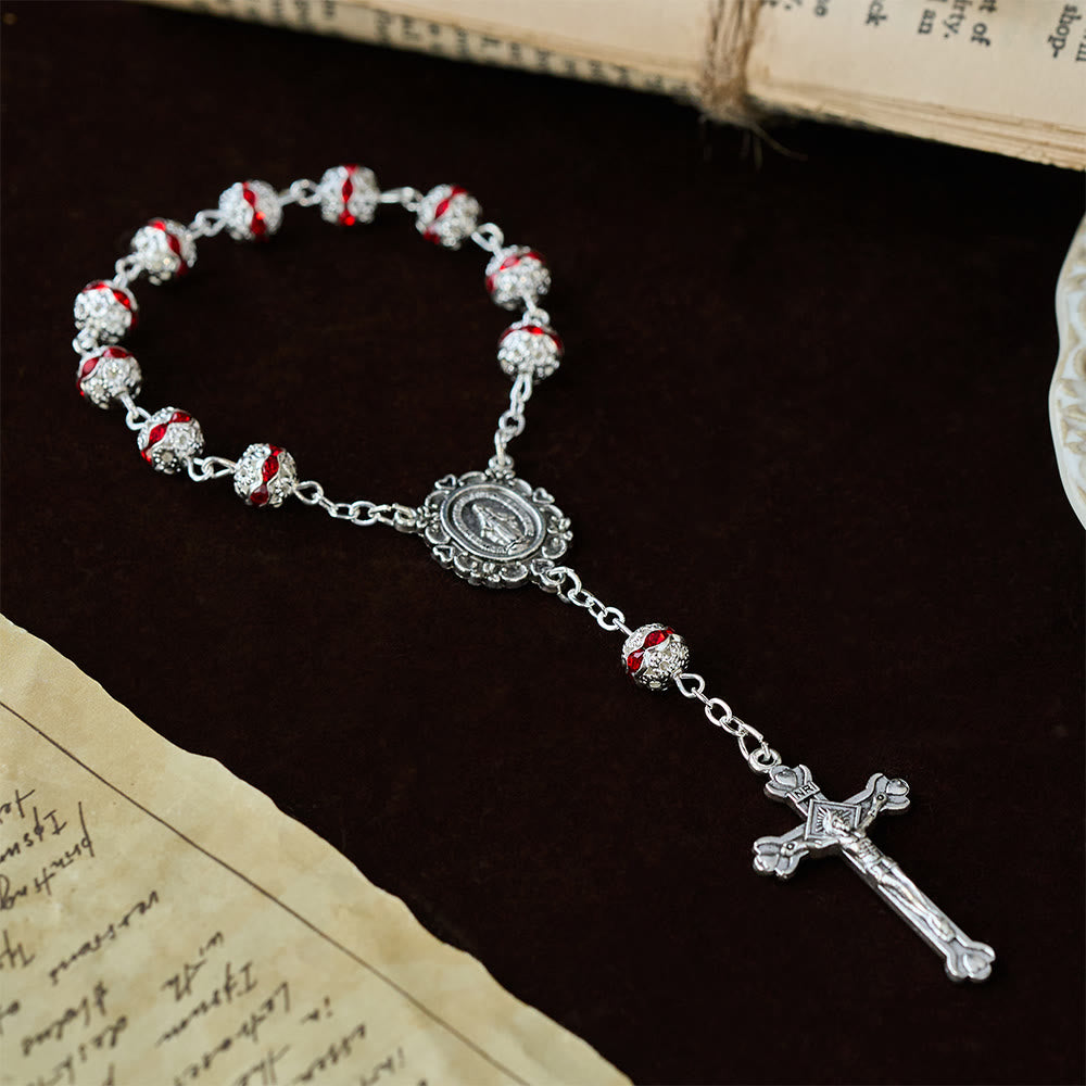 Funkelnder Rosenkranz mit Marienmedaille von Christianartworkshop : Symbol des Glaubens und der Gnade - image 8