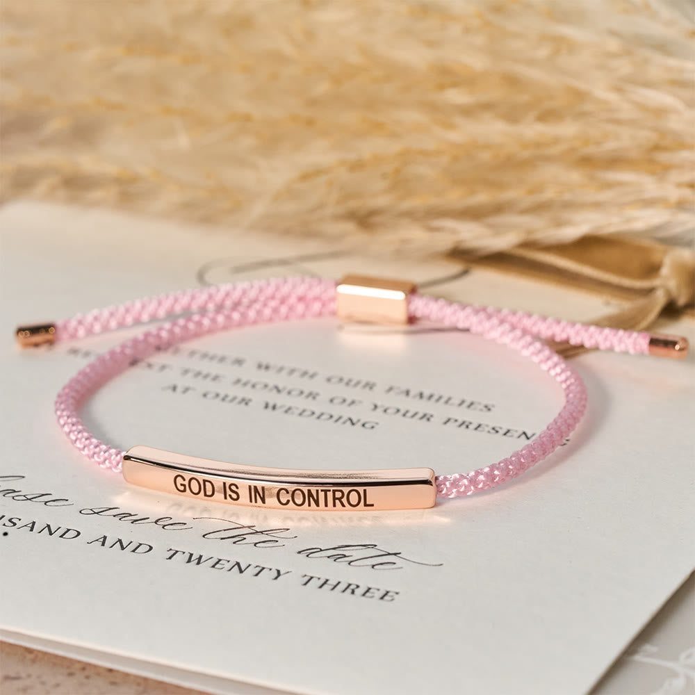 Christianartworkshop „Gott hat die Kontrolle“ – Armband: Ein Symbol des Vertrauens und des Hochzeitssegens - Gold + Rosa - image 12