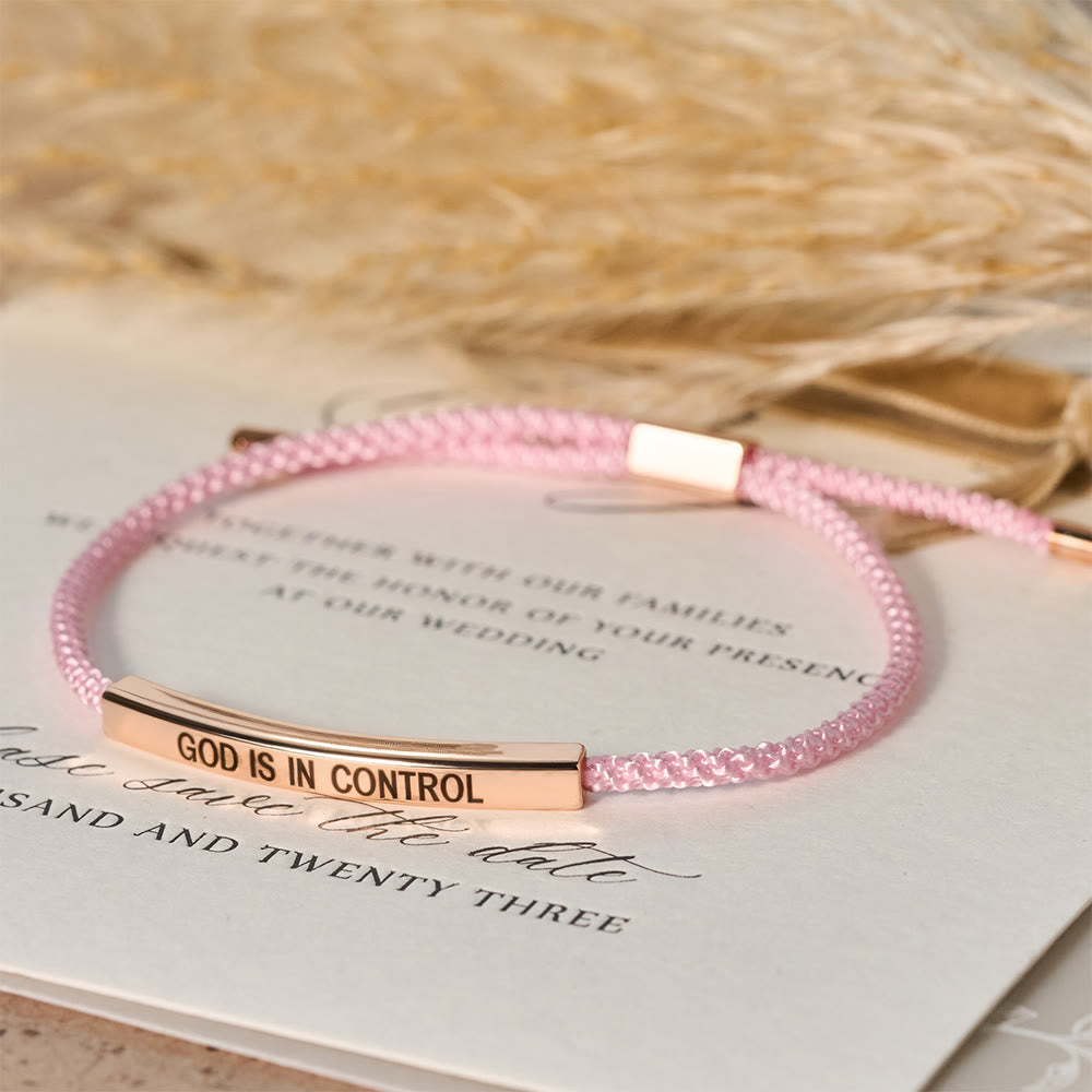 Christianartworkshop „Gott hat die Kontrolle“ – Armband: Ein Symbol des Vertrauens und des Hochzeitssegens - Roségold + Rosa - image 20