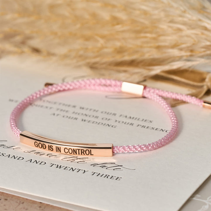 Christianartworkshop „Gott hat die Kontrolle“ – Armband: Ein Symbol des Vertrauens und des Hochzeitssegens - Roségold + Rosa - image 20