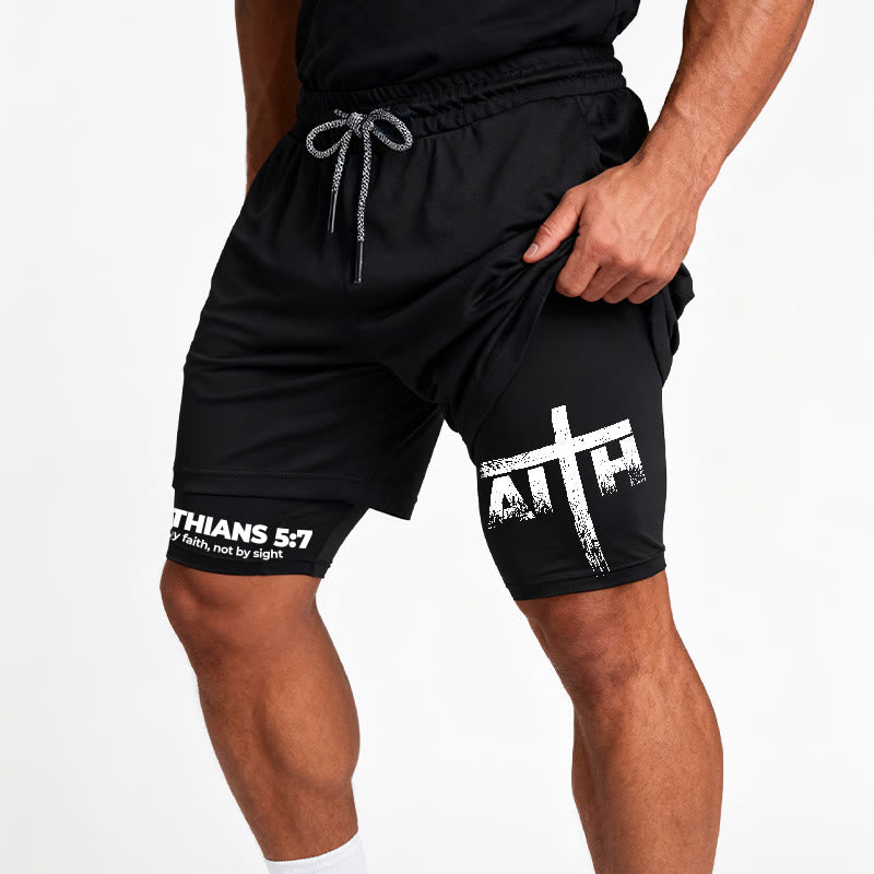 Christianartworkshop Faith Is Our Strength Performance Shorts - image 11