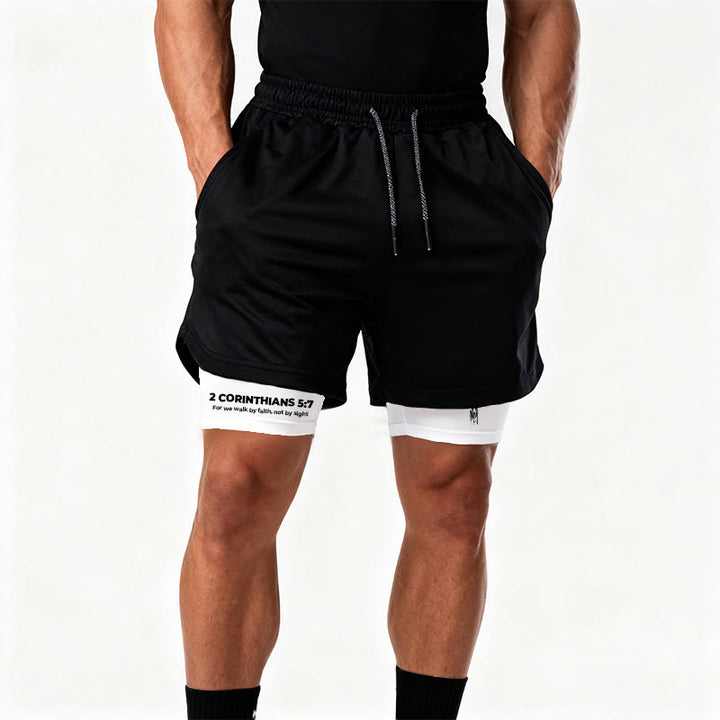 Christianartworkshop Faith Is Our Strength Performance Shorts - image 3