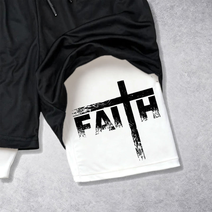 Christianartworkshop Faith Is Our Strength Performance Shorts - image 5