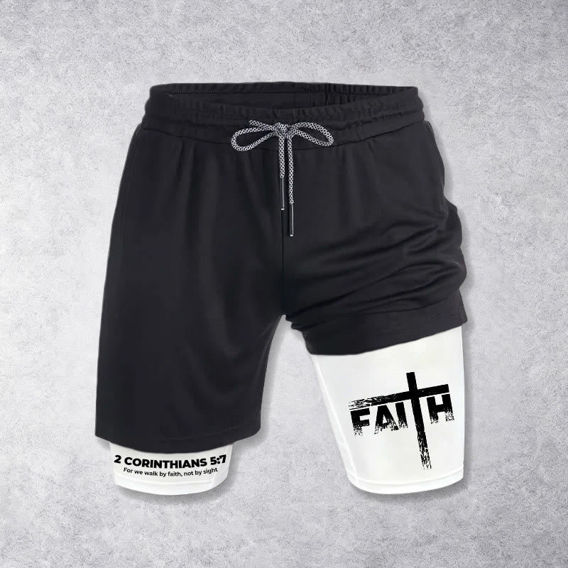 Christianartworkshop Faith Is Our Strength Performance Shorts - Weiß - US/UK/AU40, EU54 - image 0