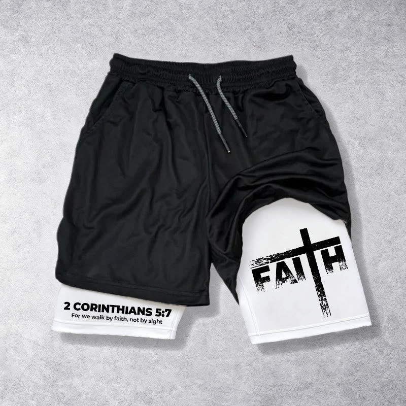 Christianartworkshop Faith Is Our Strength Performance Shorts - image 4