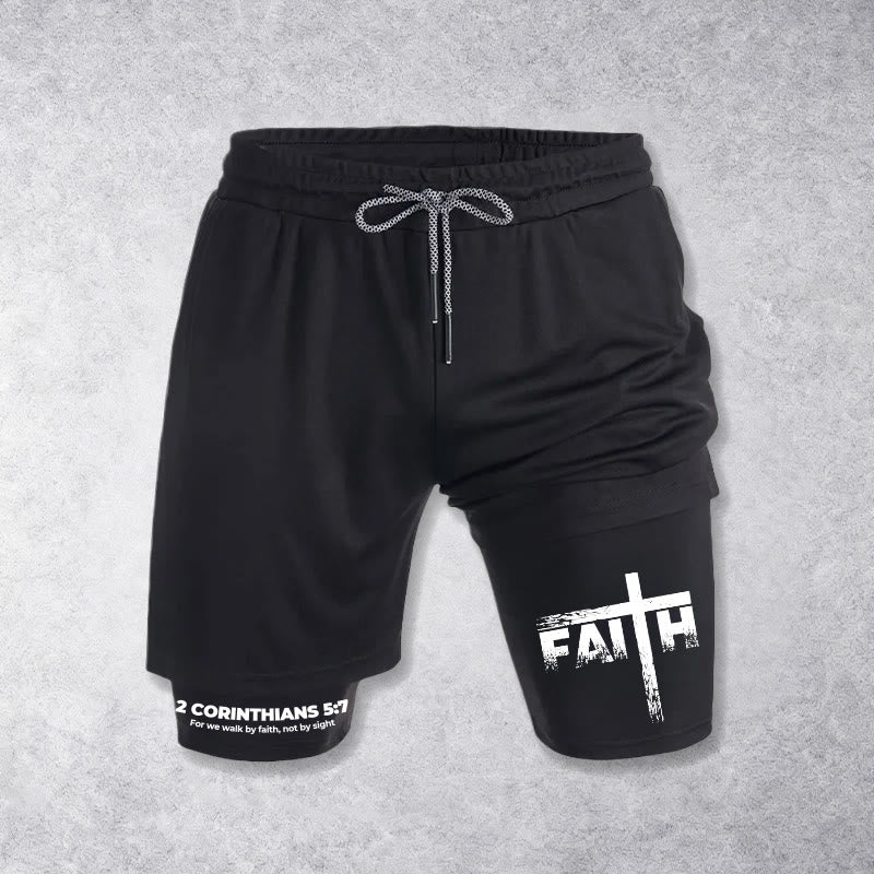 Christianartworkshop Faith Is Our Strength Performance Shorts - Schwarz - US/UK/AU40, EU54 - image 9