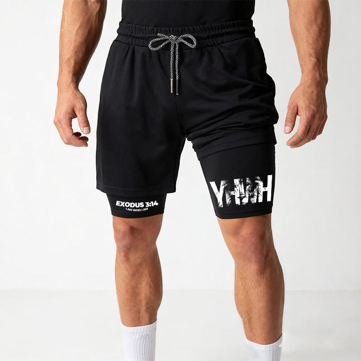 Christianartworkshop ICH BIN, WER ICH BIN Glaube Performance Shorts - image 1