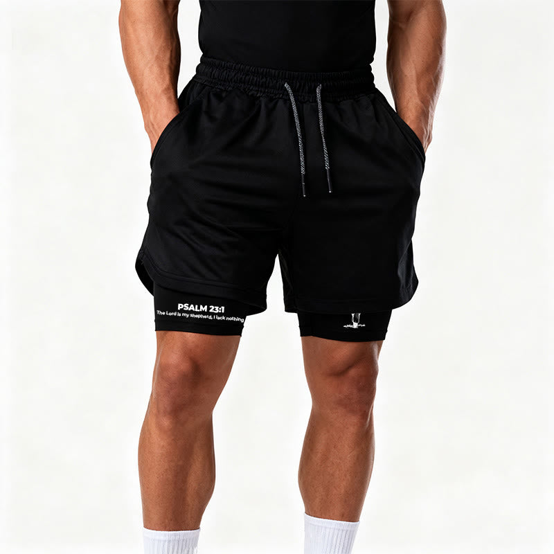 Christianartworkshop Psalm 23 Treuer Hirte Bedruckte Shorts - image 11