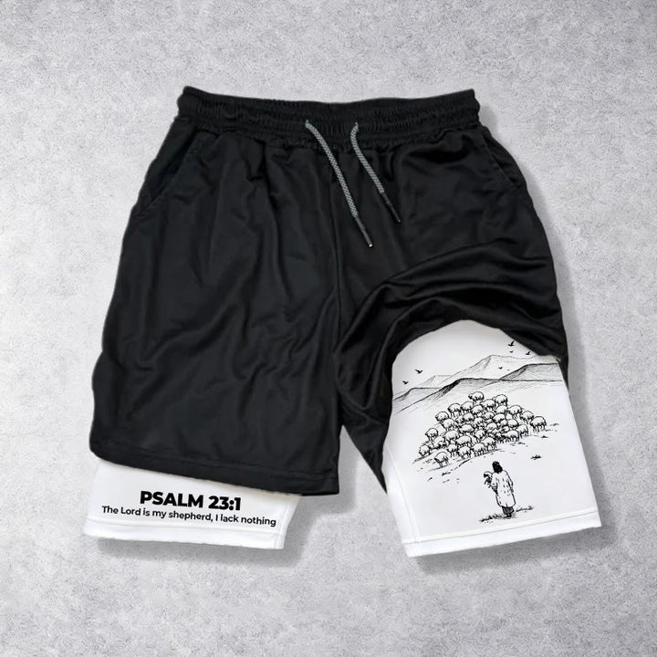 Christianartworkshop Psalm 23 Treuer Hirte Bedruckte Shorts - image 4