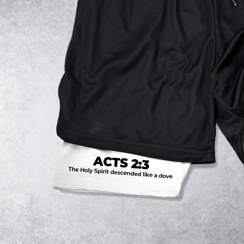 Christianartworkshop Apostelgeschichte 2,3 Heiliger Geist Taube & Kreuz Performance Shorts - image 7