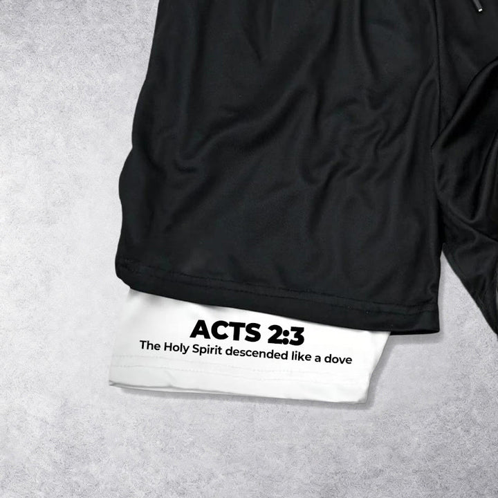 Christianartworkshop Apostelgeschichte 2,3 Heiliger Geist Taube & Kreuz Performance Shorts - image 7