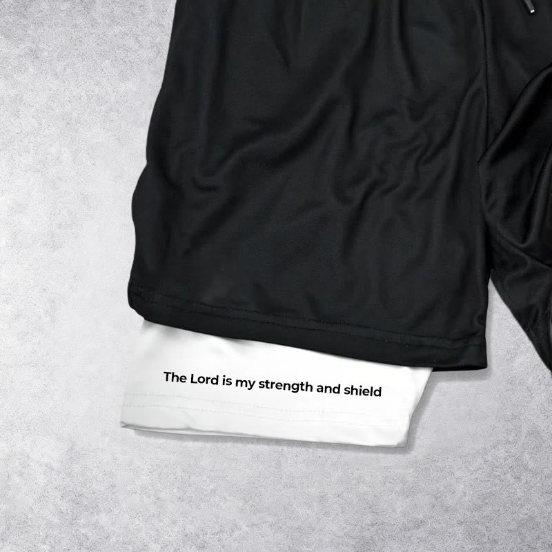 Christianartworkshop Der Herr ist meine Stärke und Schildritter Performance Shorts - image 7