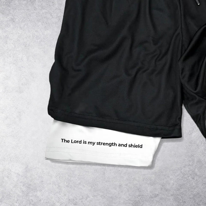 Christianartworkshop Der Herr ist meine Stärke und Schildritter Performance Shorts - image 7