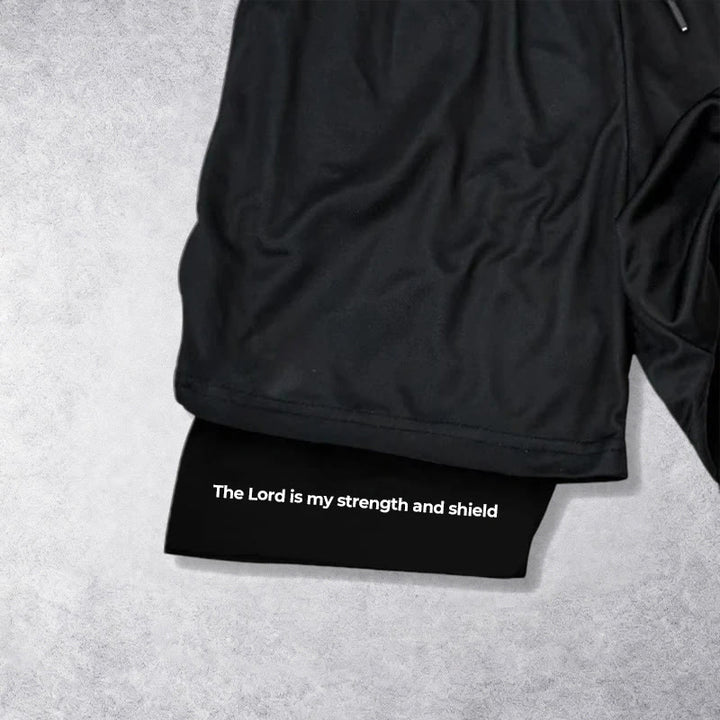 Christianartworkshop Der Herr ist meine Stärke und Schildritter Performance Shorts - image 16