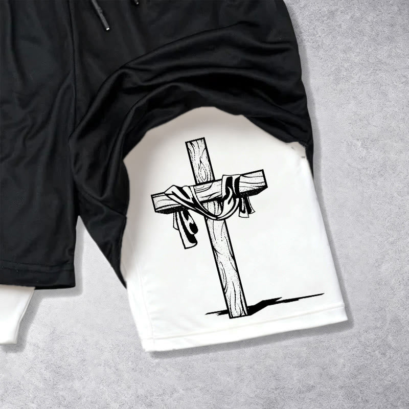 Christianartworkshop Er ist auferstanden – Auferstehungs-Cross-Performance-Shorts - image 2